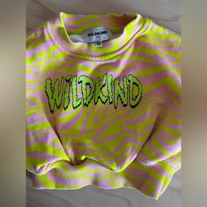 Wildkind Kids Pink and Yellow Zebra Print sweatshirt